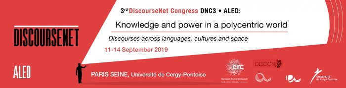 DNC3-ALED Congress Discourse, Knowledge and Power, 11-14/09/2019, Paris Seine