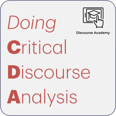 Red text on light grey background: Doing Critical Discourse Analysis